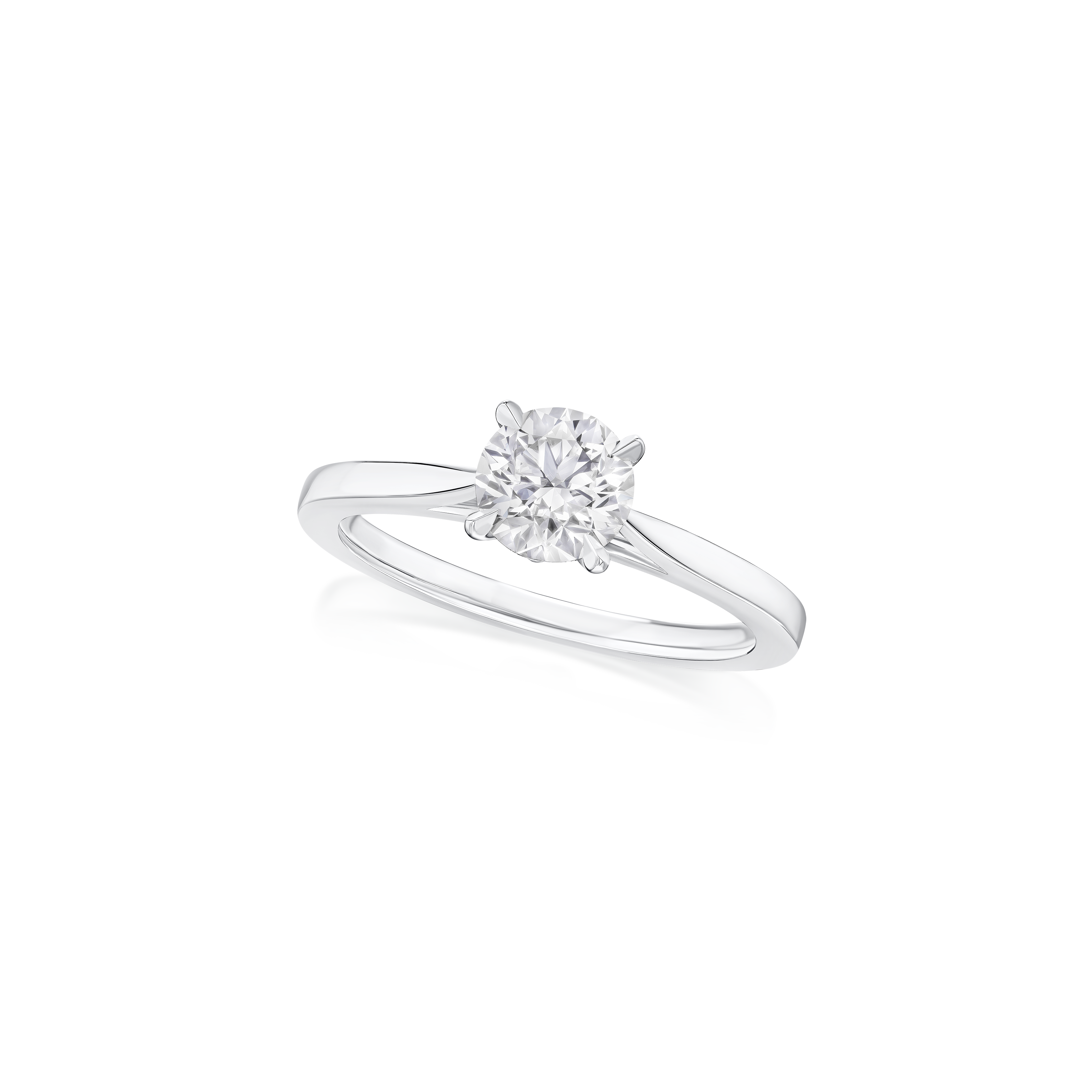 0.80ct Platinum Round Brilliant Cut Diamond Set Solitaire Ring