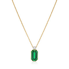 6.56cts 18ct Gold Tourmaline and Diamond Pendant