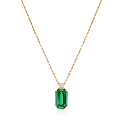 6.56cts 18ct Gold Tourmaline and Diamond Pendant