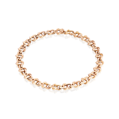 SMALL 18ct Rose Gold Infinity Collection Link Bracelet 22cm