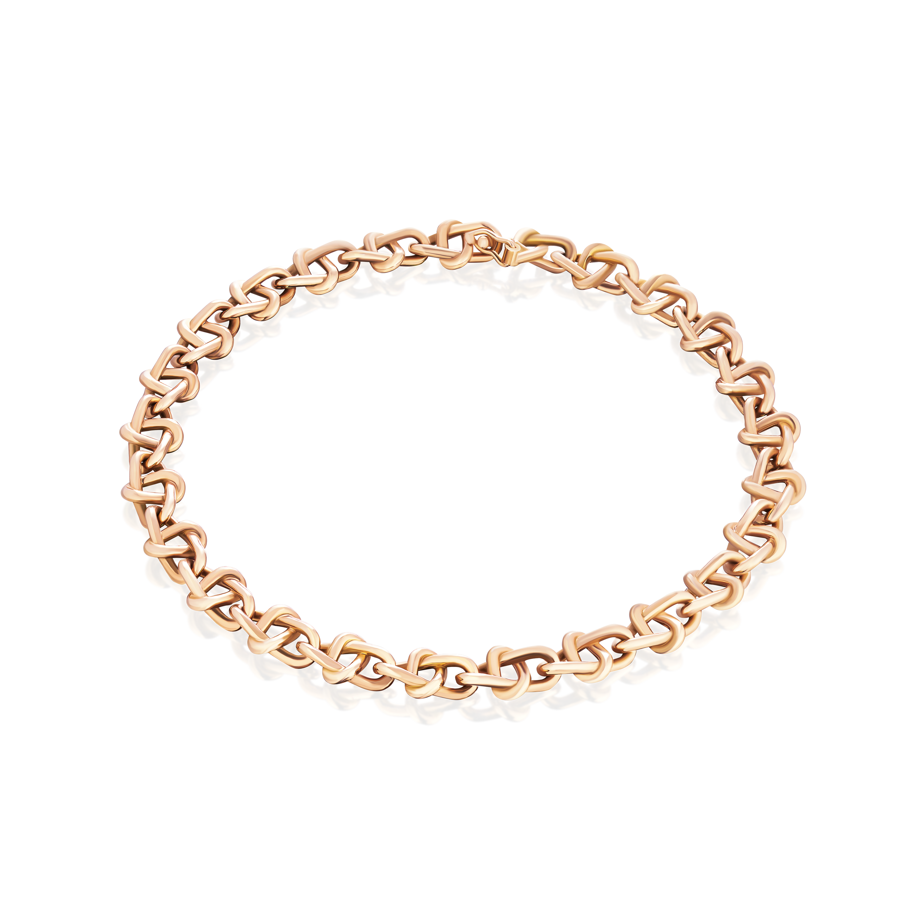 SMALL 18ct Rose Gold Infinity Collection Link Bracelet 22cm