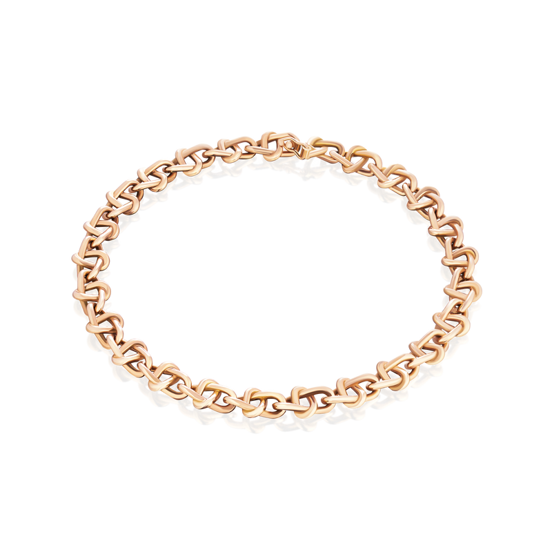 SMALL 18ct Rose Gold Infinity Collection Link Bracelet 22cm