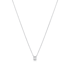 0.34ct Emerald Cut Diamond Pendant