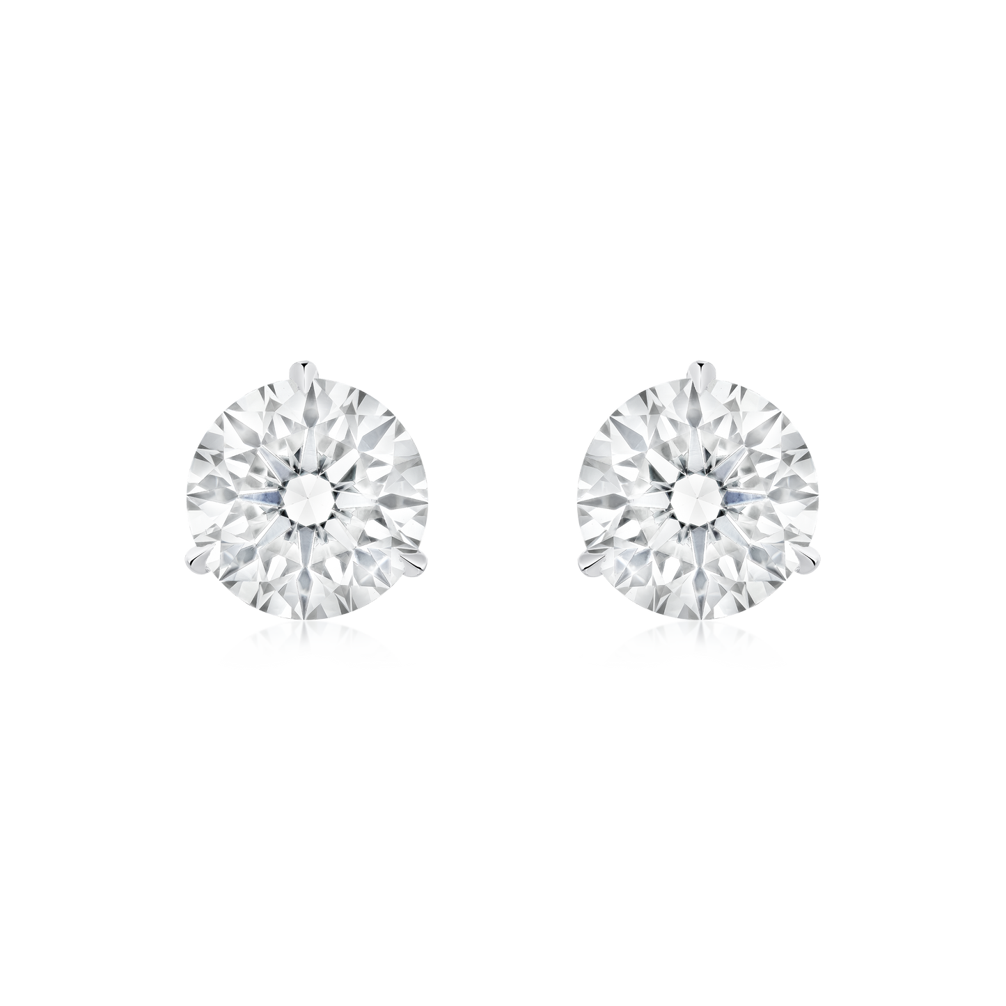 1.64cts Round Brilliant Cut Diamond Set Stud Earrings