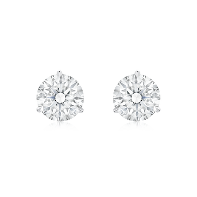 1.64cts Round Brilliant Cut Diamond Set Stud Earrings