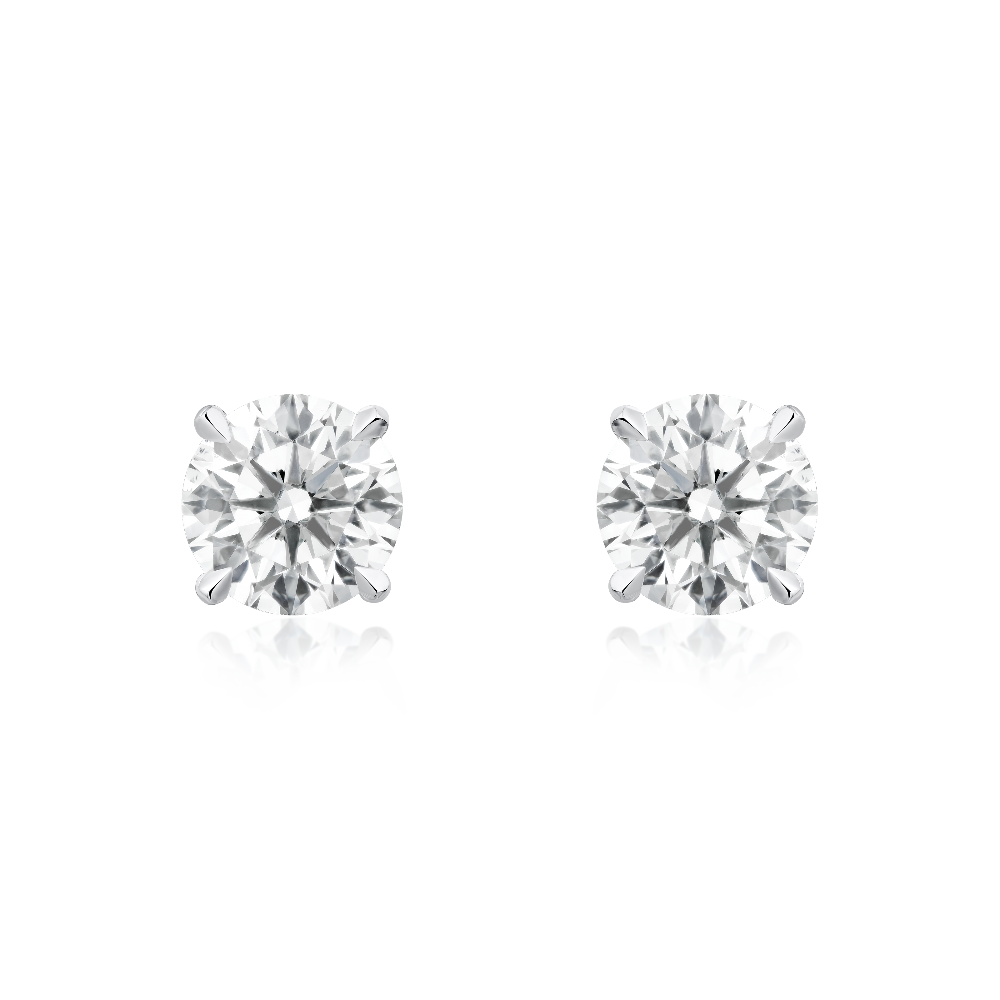 0.88ct Round Brilliant Cut Diamond Set Stud Earrings