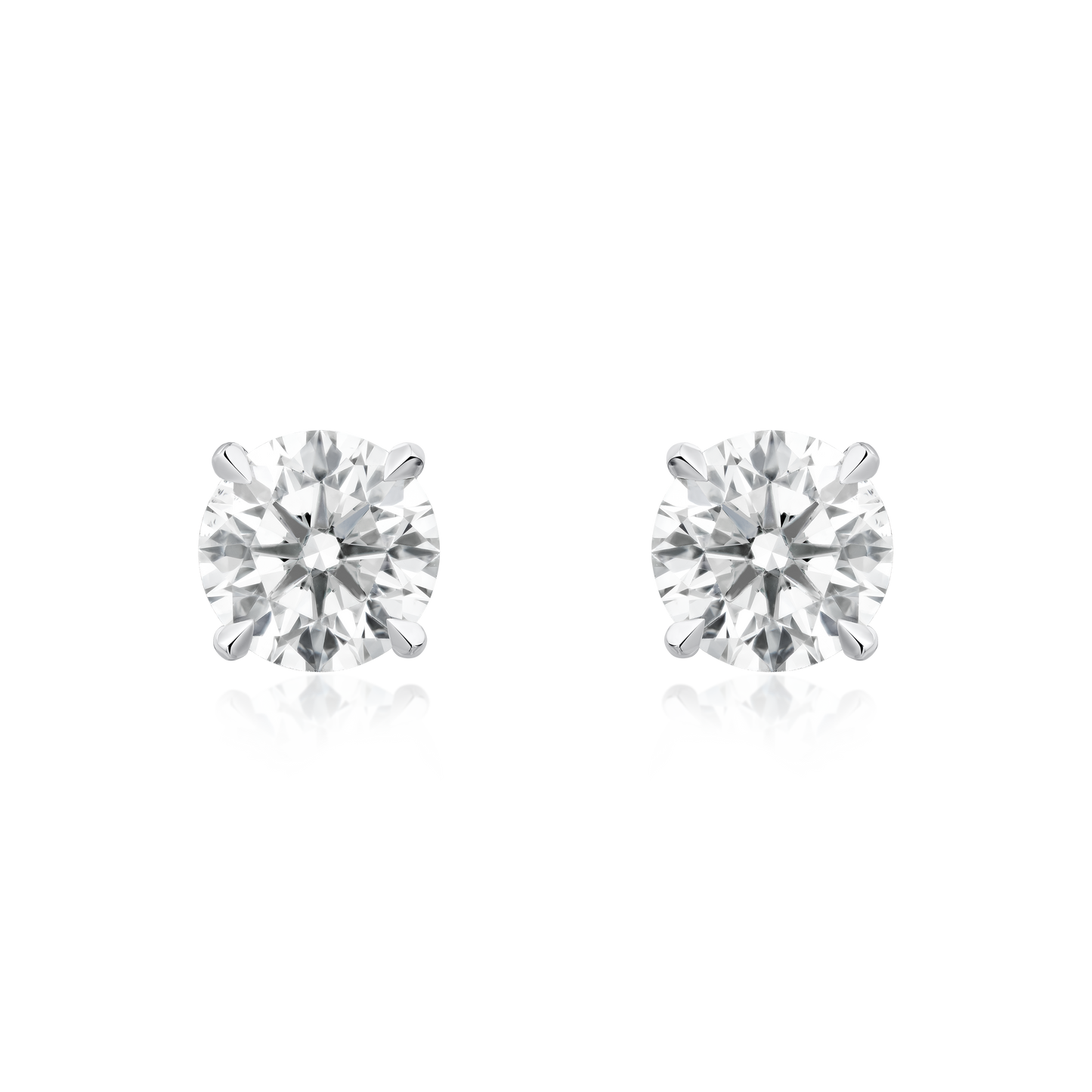 0.88ct Round Brilliant Cut Diamond Set Stud Earrings