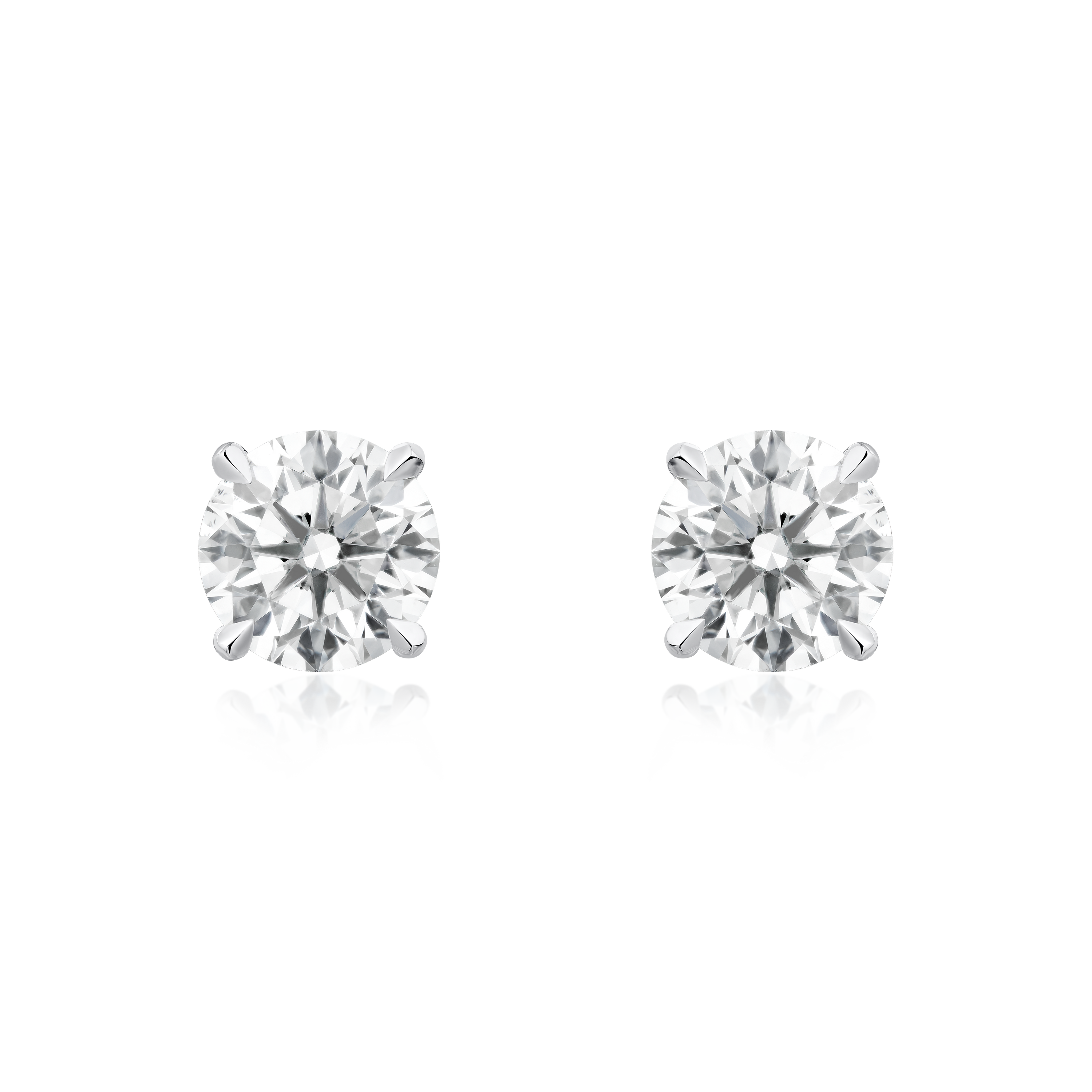 0.88ct Round Brilliant Cut Diamond Set Stud Earrings