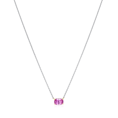 1.70cts Pink Sapphire Cushion Pendant