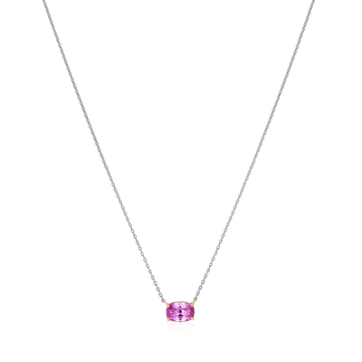 1.70cts Pink Sapphire Cushion Pendant