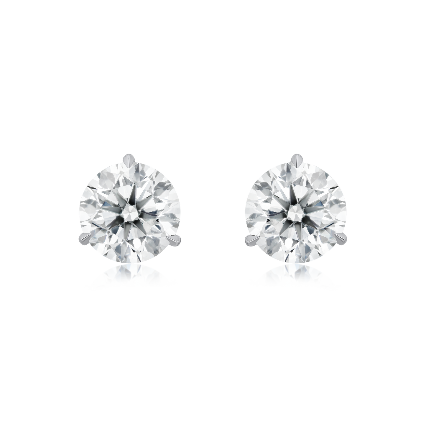 1.60cts Round Brilliant Cut Diamond Set Stud Earrings