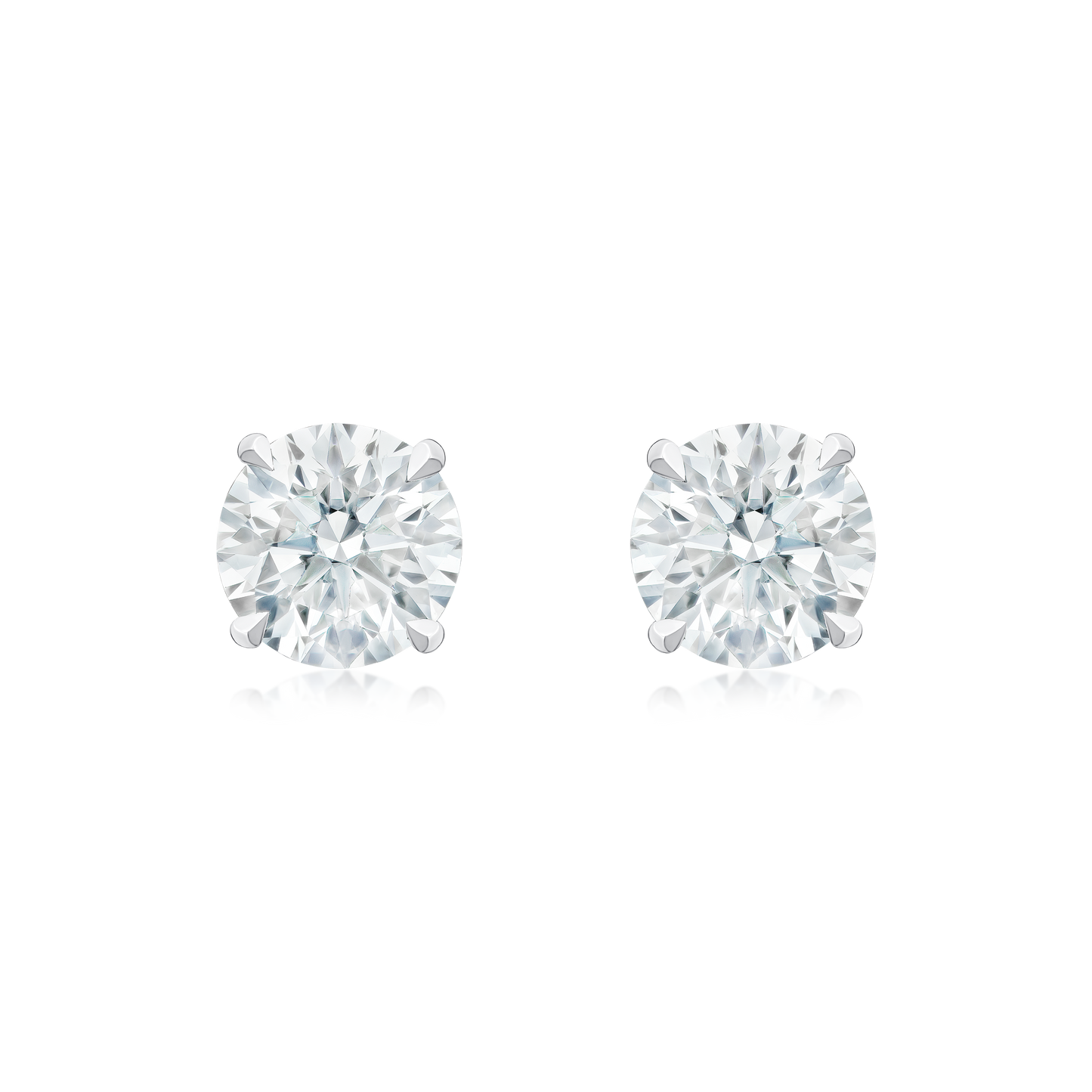 Diamond Single Stone Stud Earrings. 1.01cts (total)