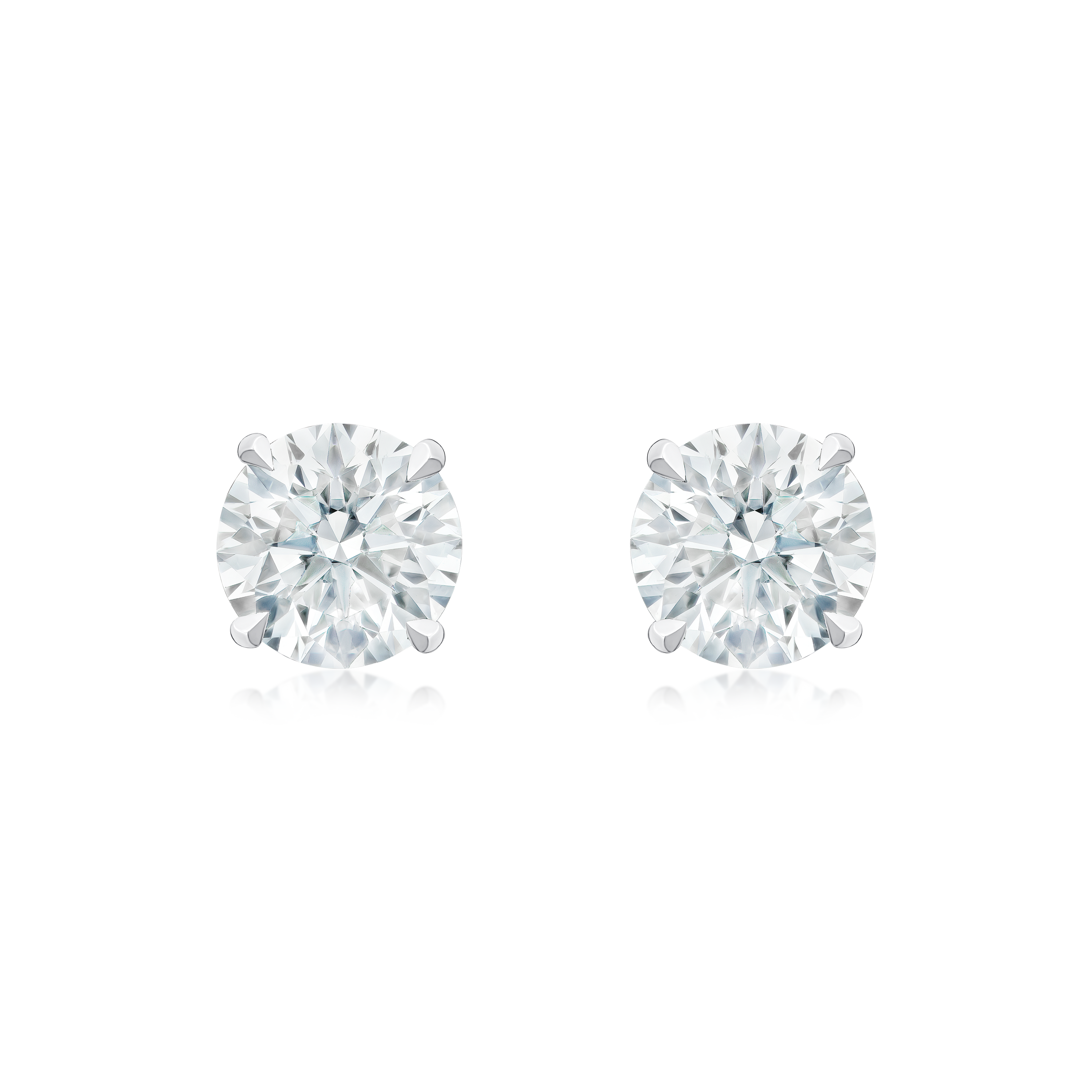 Diamond Single Stone Stud Earrings. 1.01cts (total)