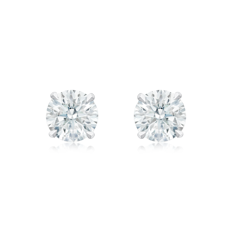 Diamond Single Stone Stud Earrings. 1.02cts (total)