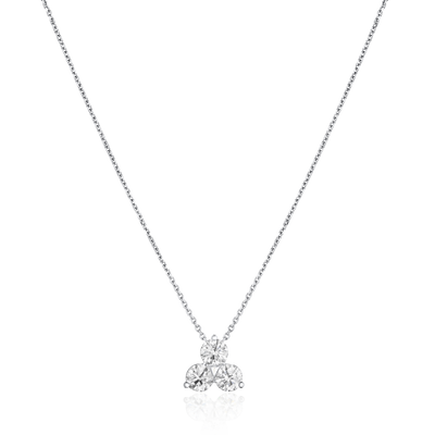 2.25cts Platinum Round Brilliant Cut Diamond Set Trefoil Pendant