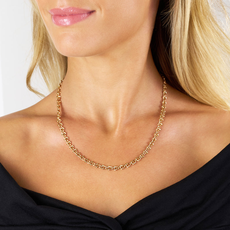 Infinity Collection 18ct Rose Gold Small Link Chain 21"