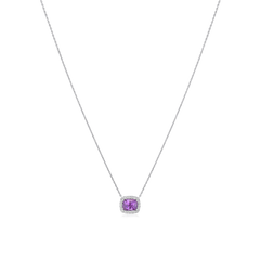 1.05cts Pink Sapphire and Diamond Cluster Pendant