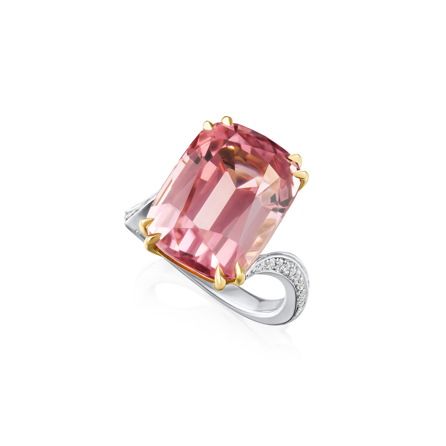 15.71cts Pink Tourmaline and Diamond Dress Ring