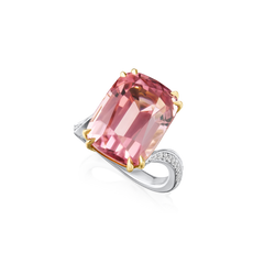 15.71cts Pink Tourmaline and Diamond Dress Ring