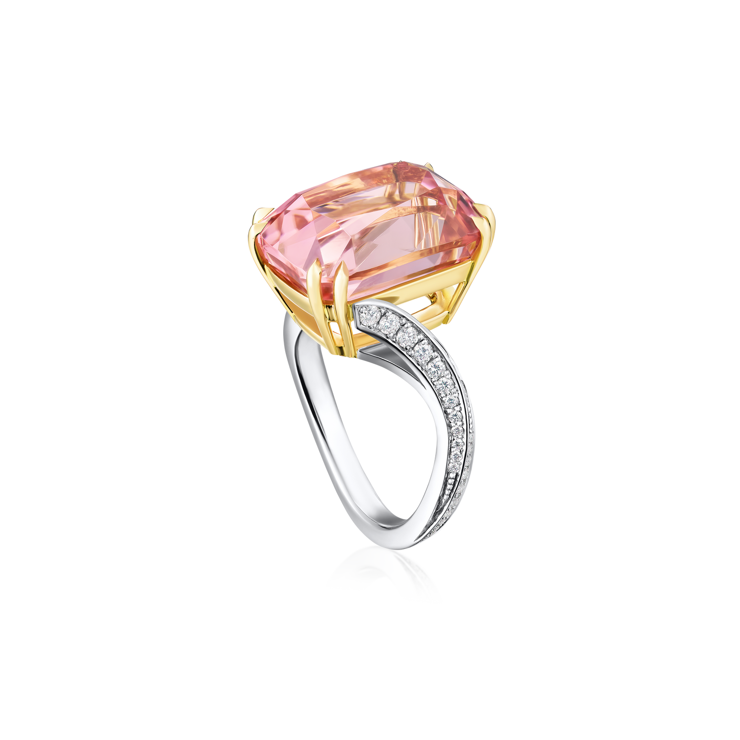 15.71cts Pink Tourmaline and Diamond Dress Ring