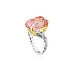 15.71cts Pink Tourmaline and Diamond Dress Ring