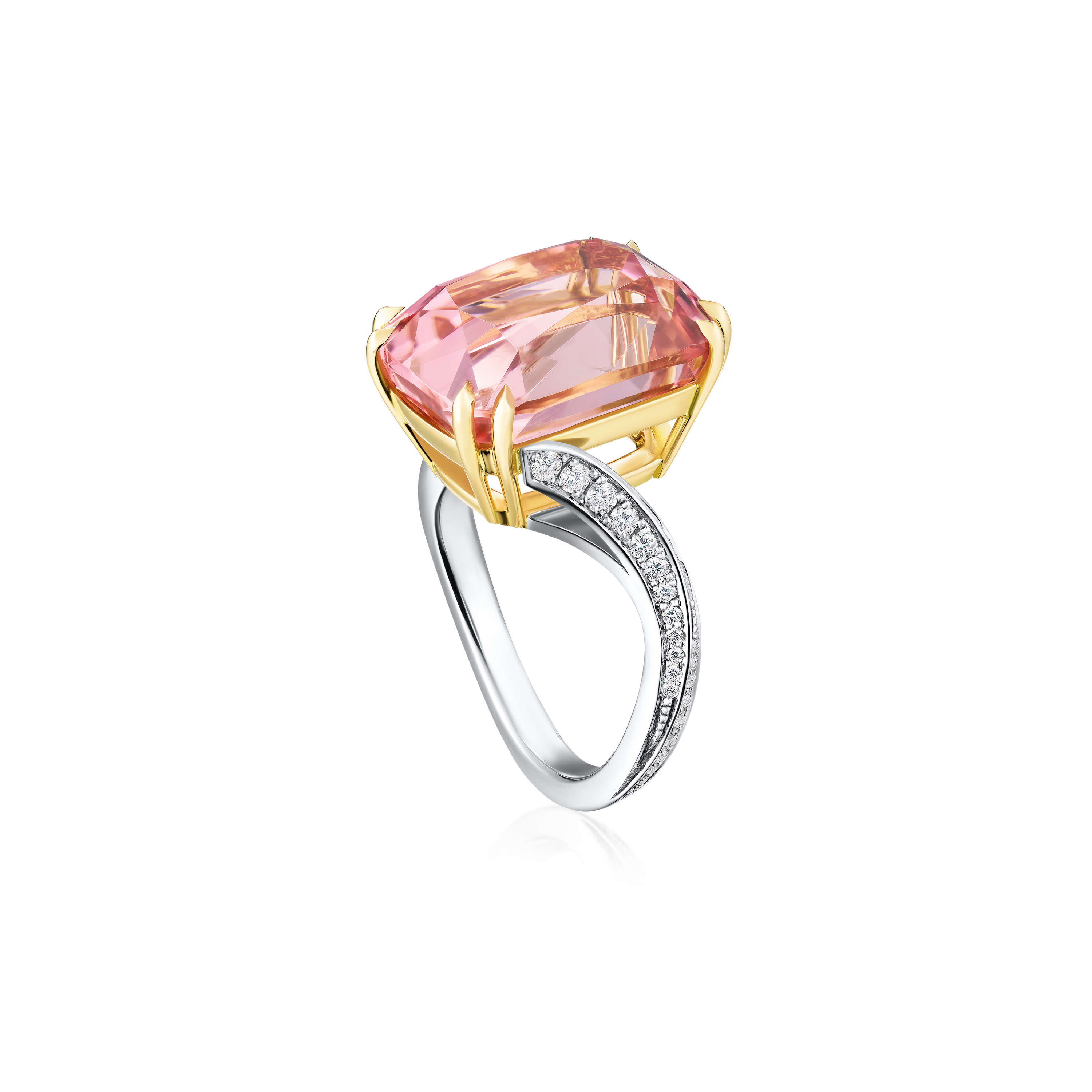 15.71cts Pink Tourmaline and Diamond Dress Ring