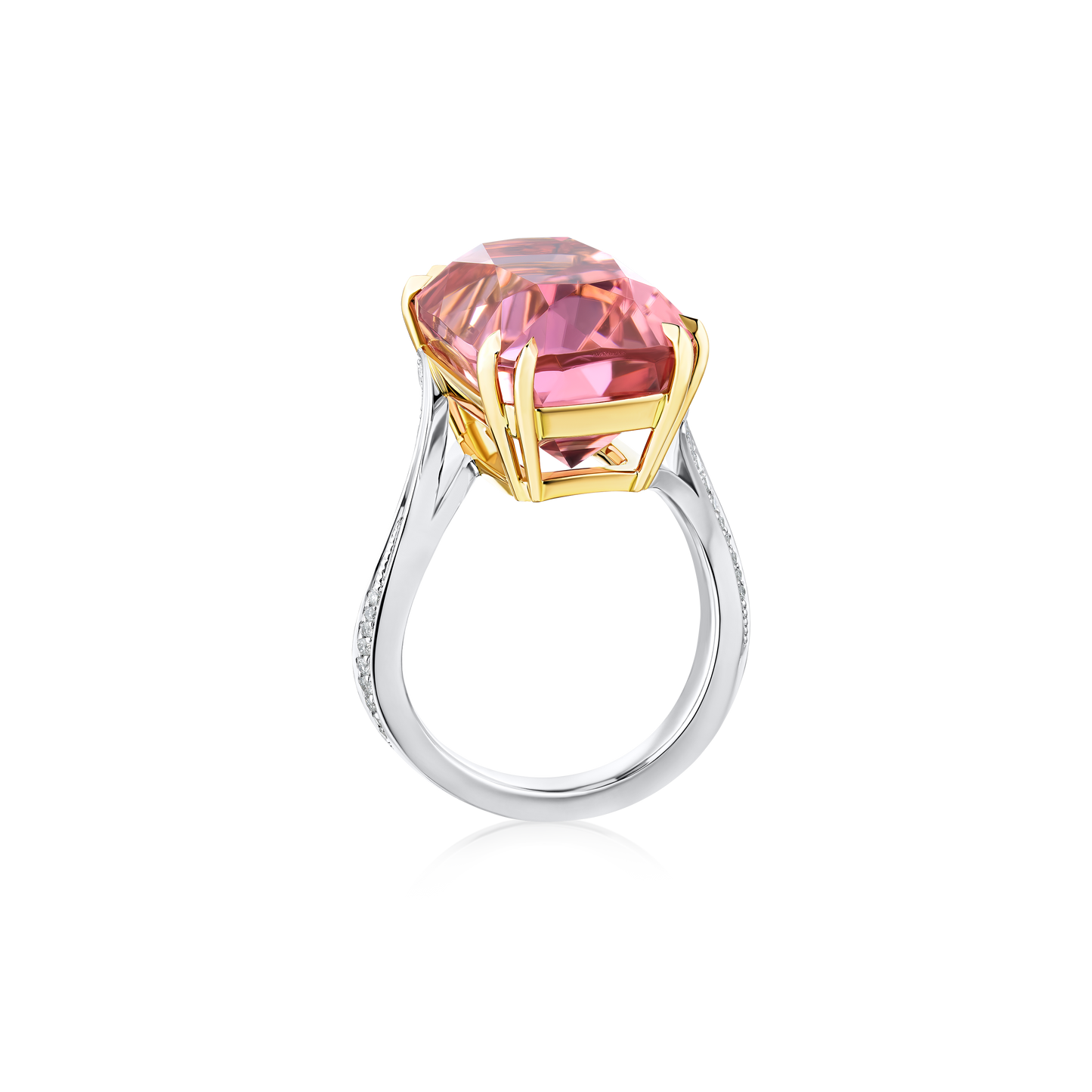 15.71cts Pink Tourmaline and Diamond Dress Ring