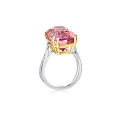 15.71cts Pink Tourmaline and Diamond Dress Ring