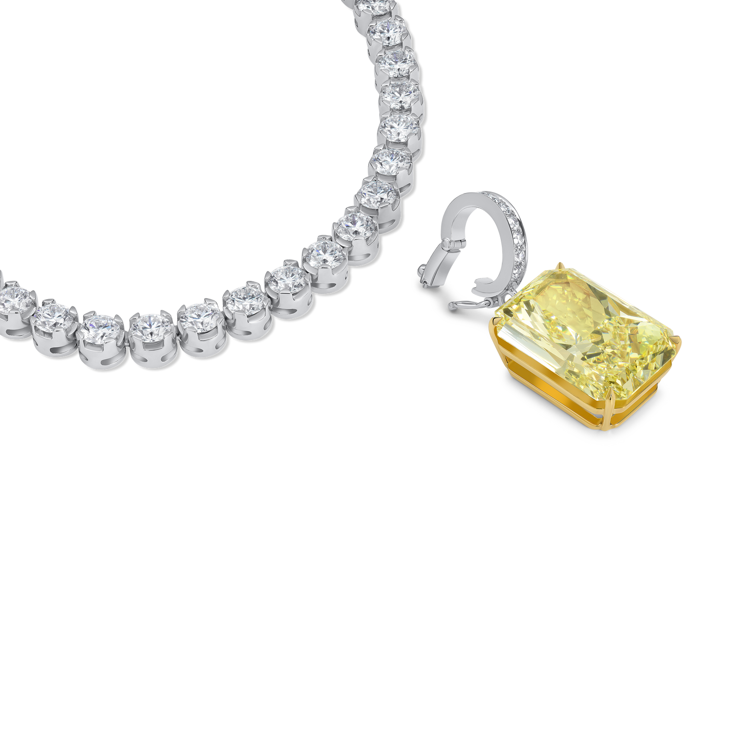 12.89cts Fancy Yellow Diamond Removable Pendant