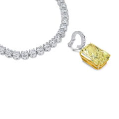 12.89cts Fancy Yellow Diamond Removable Pendant