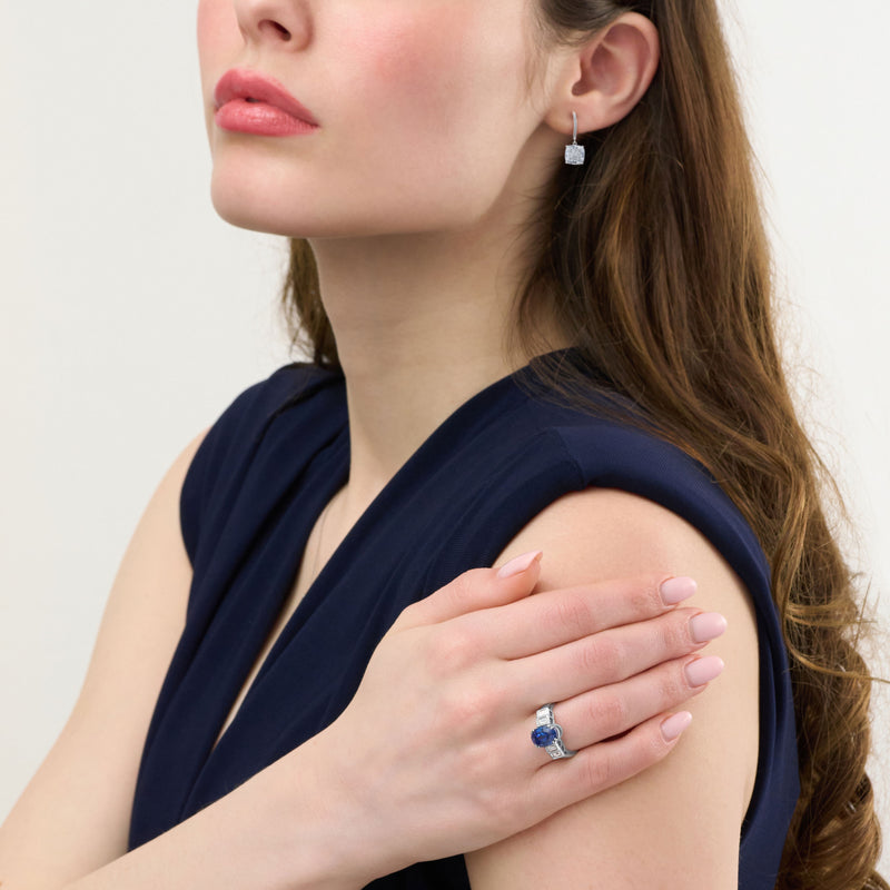 4.32ct Sapphire and Diamond Five Stone Ring