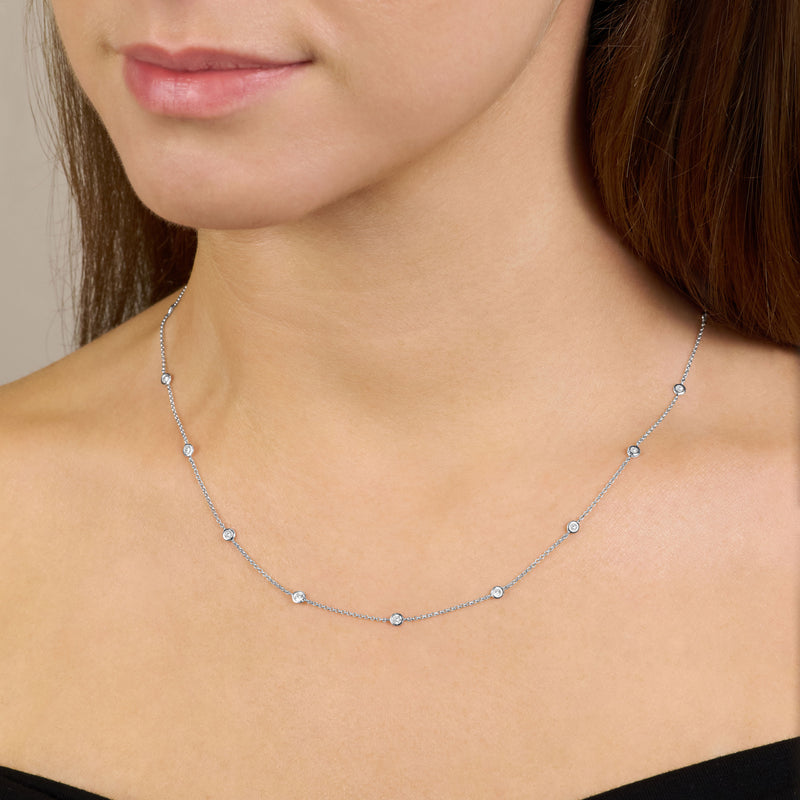 0.80ct Spectacle Set Diamond Necklet