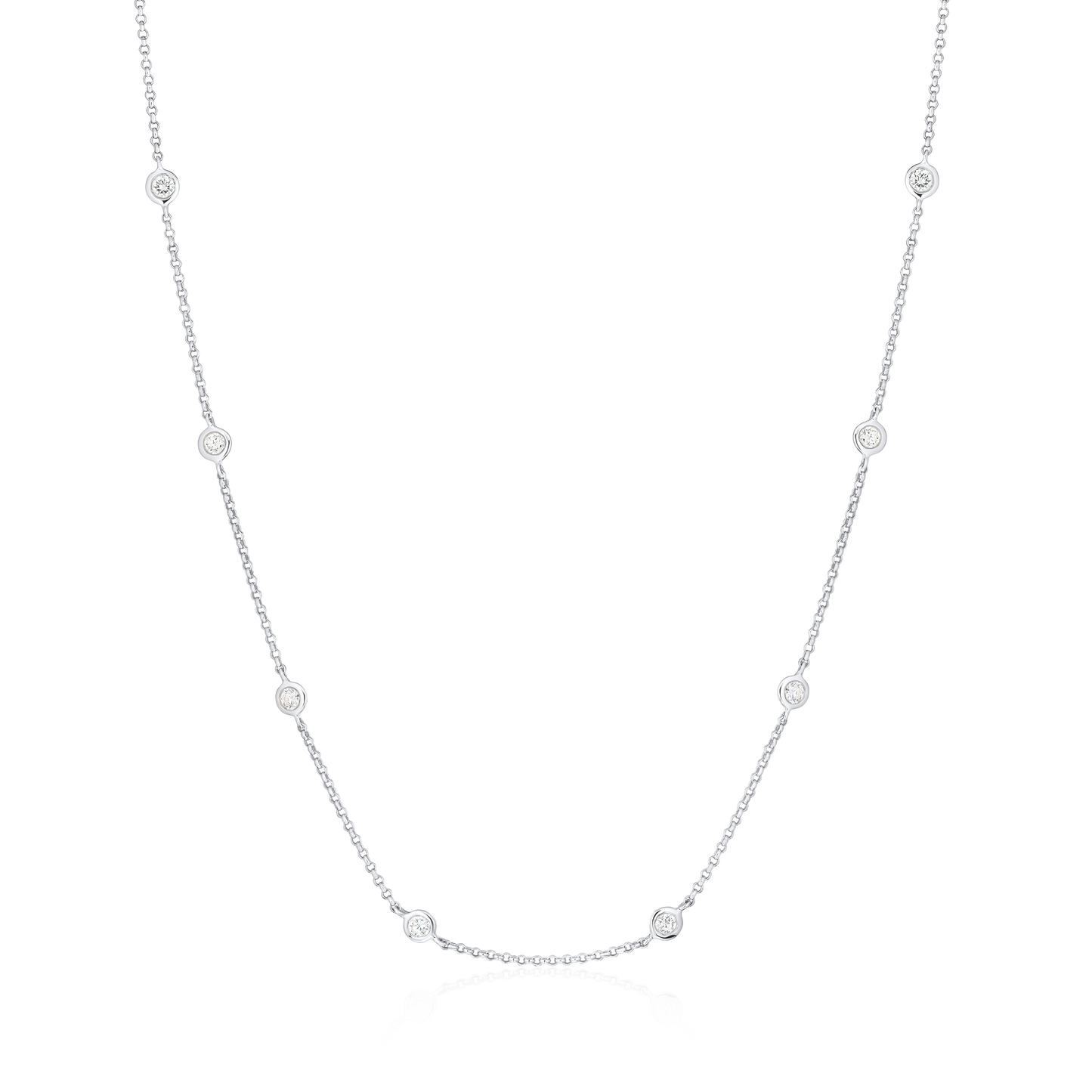 0.80ct Spectacle Set Diamond Necklet