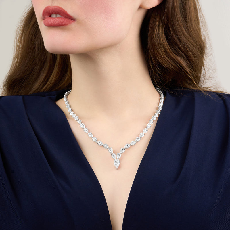 31.30ct Fancy Pear Diamond Necklet