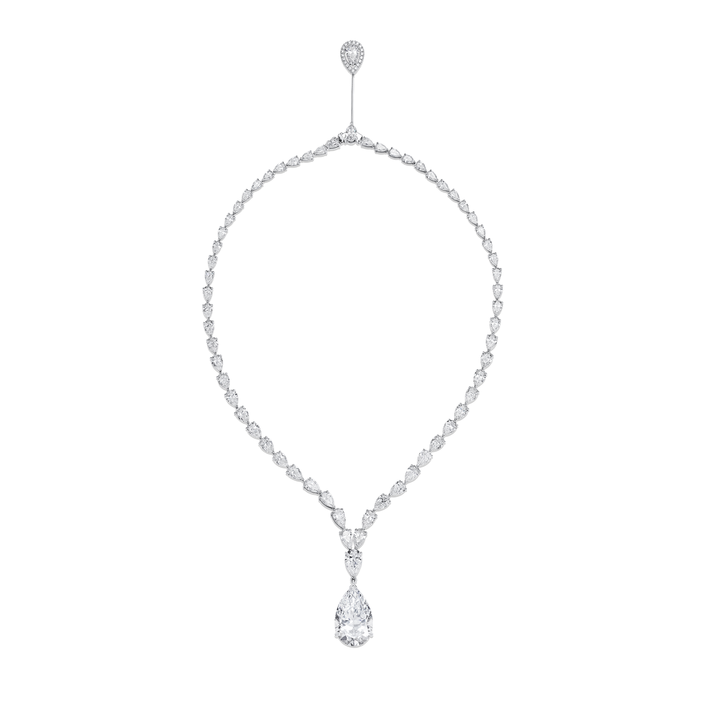 20.03cts Fancy Pear Diamond Drop Necklet