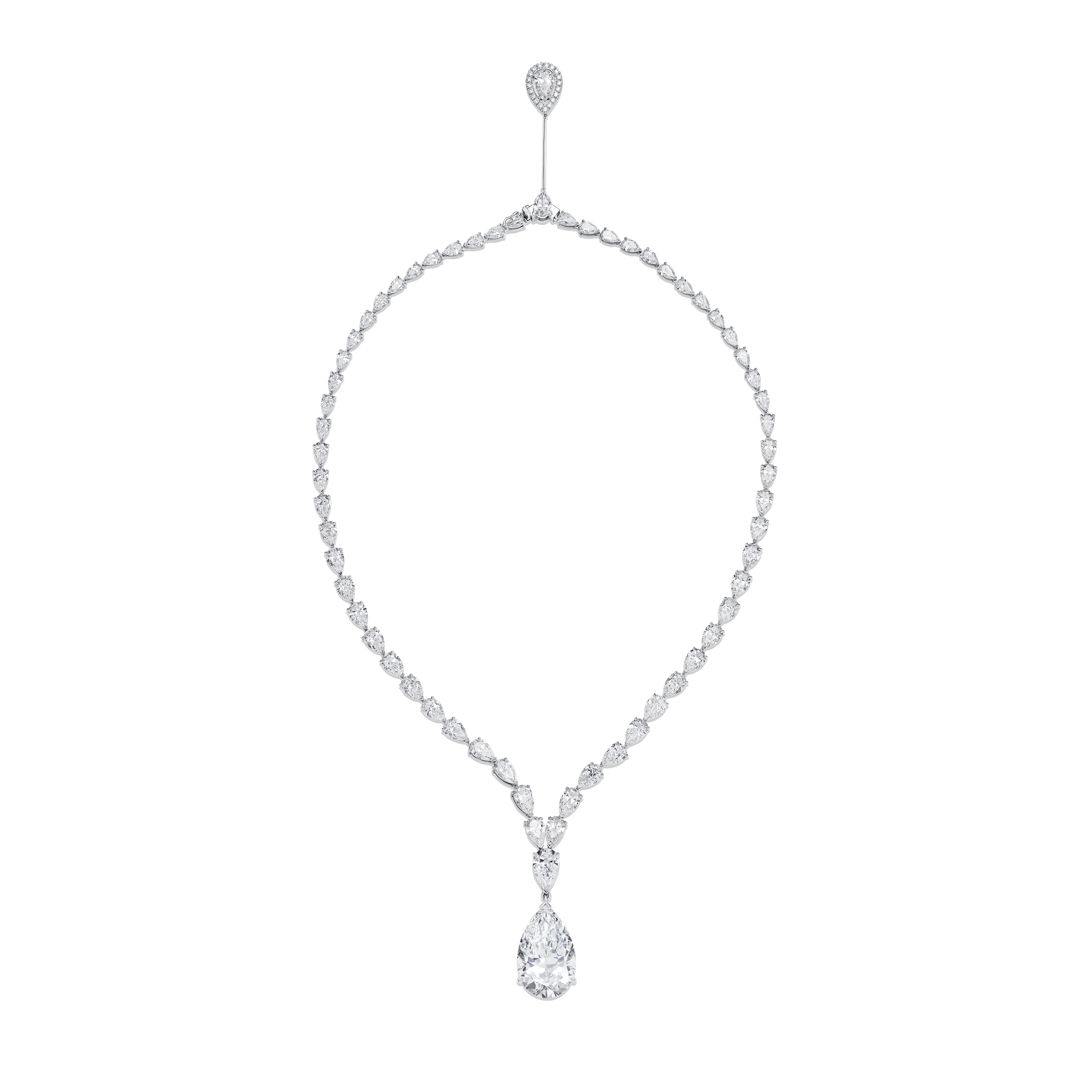 20.03cts Fancy Pear Diamond Drop Necklet