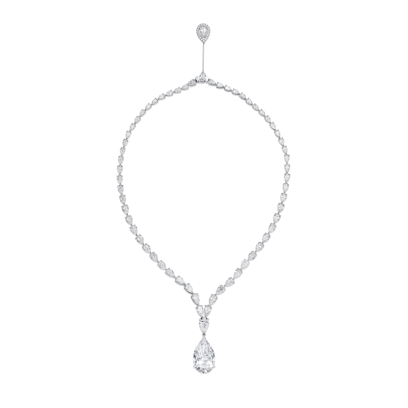 20.03cts Fancy Pear Diamond Drop Necklet