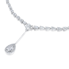 20.03cts Fancy Pear Diamond Drop Necklet