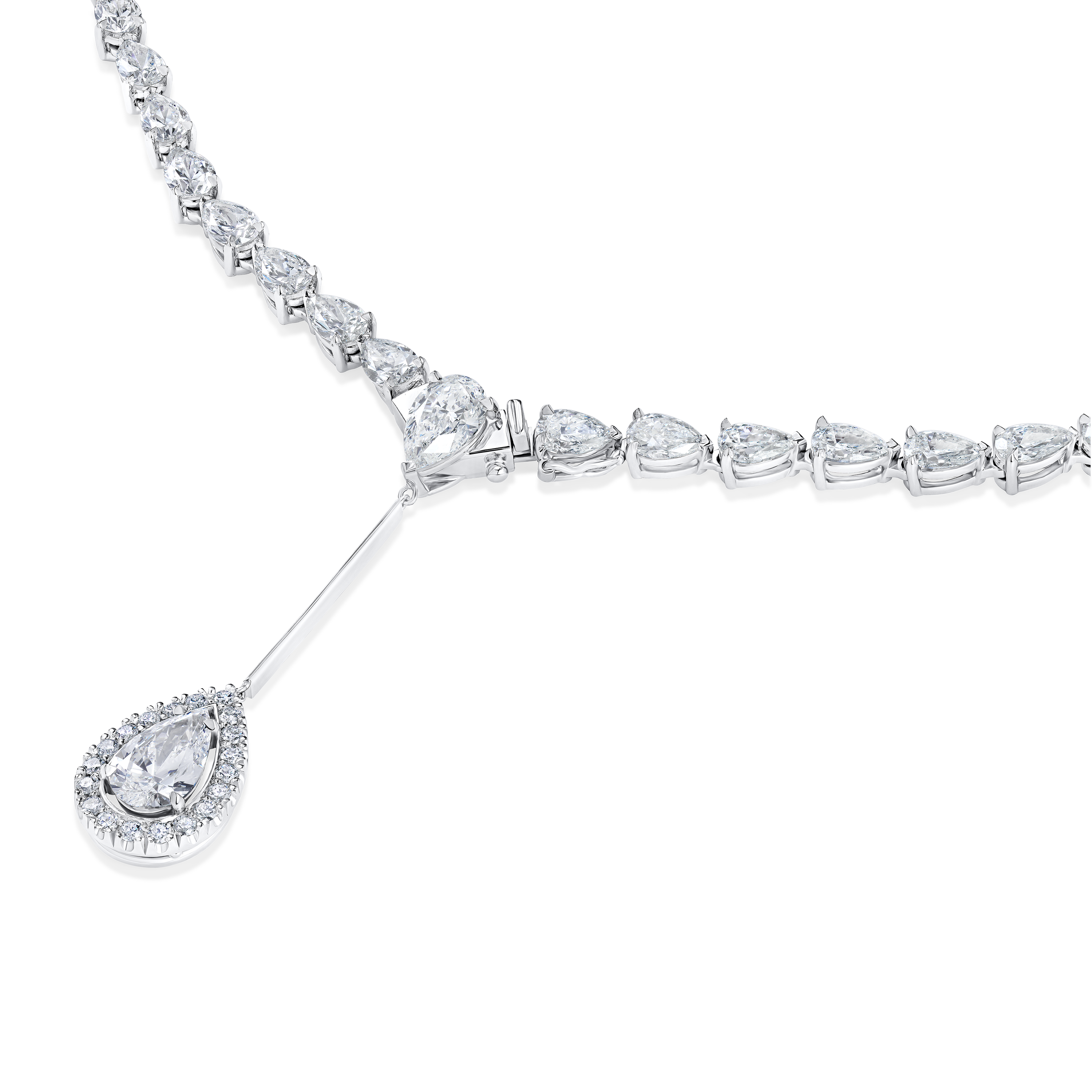 20.03cts Fancy Pear Diamond Drop Necklet