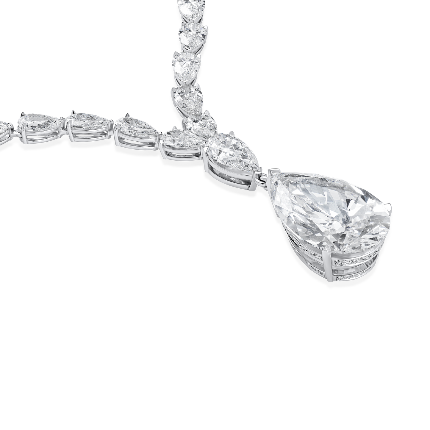 20.03cts Fancy Pear Diamond Drop Necklet