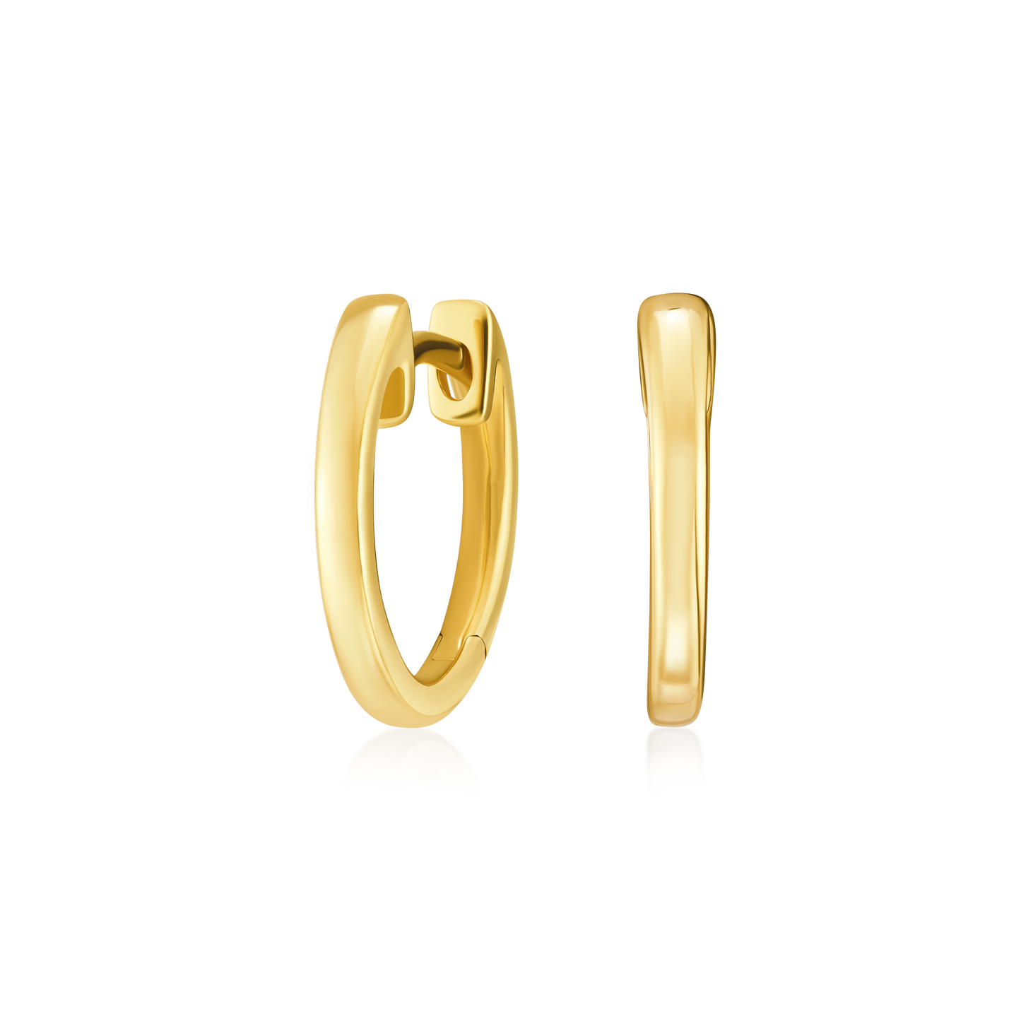 18ct Yellow Gold Plain Hoop Earrings