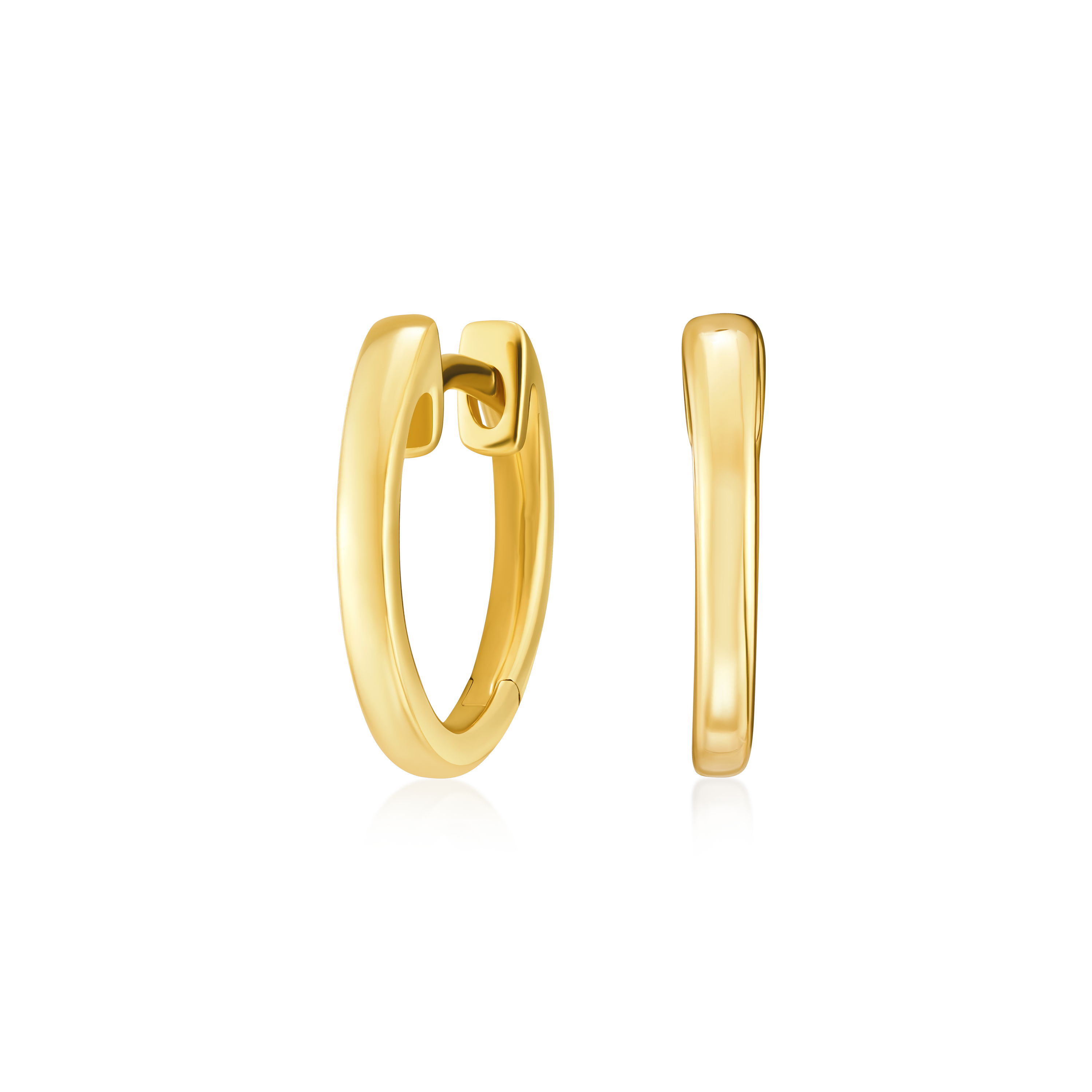 18ct Yellow Gold Plain Hoop Earrings