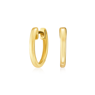 18ct Yellow Gold Plain Hoop Earrings