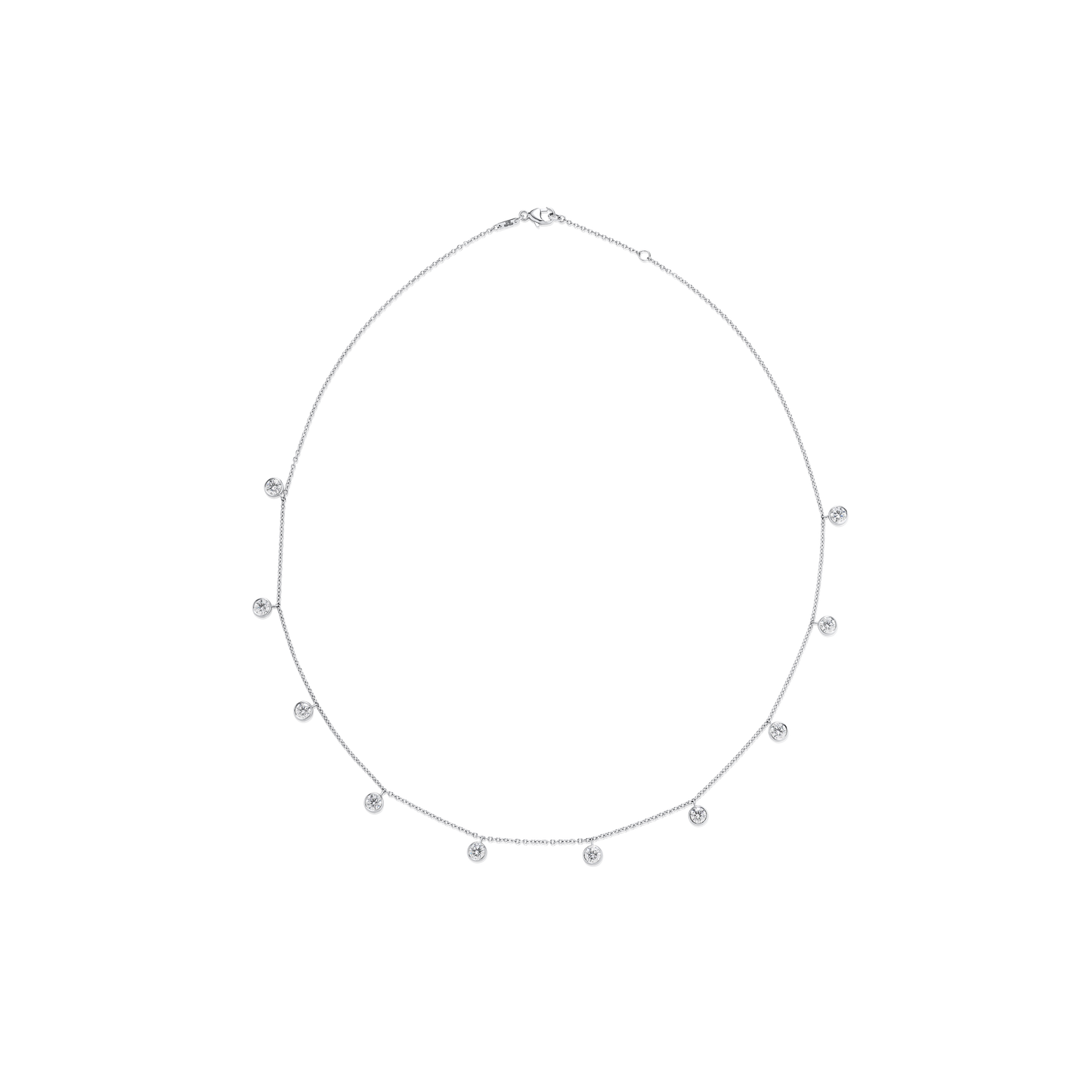 2.50cts Platinum Spectacle Set Diamond Necklet