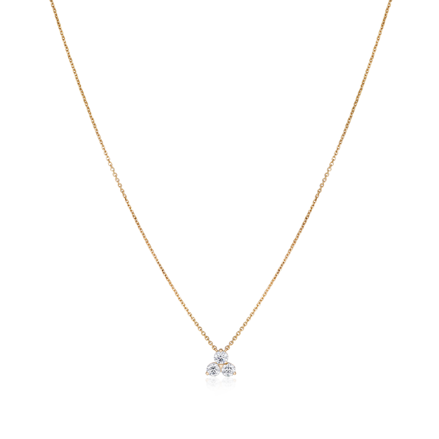 Trefoil 0.33cts Diamond 18ct Rose Gold Pendant