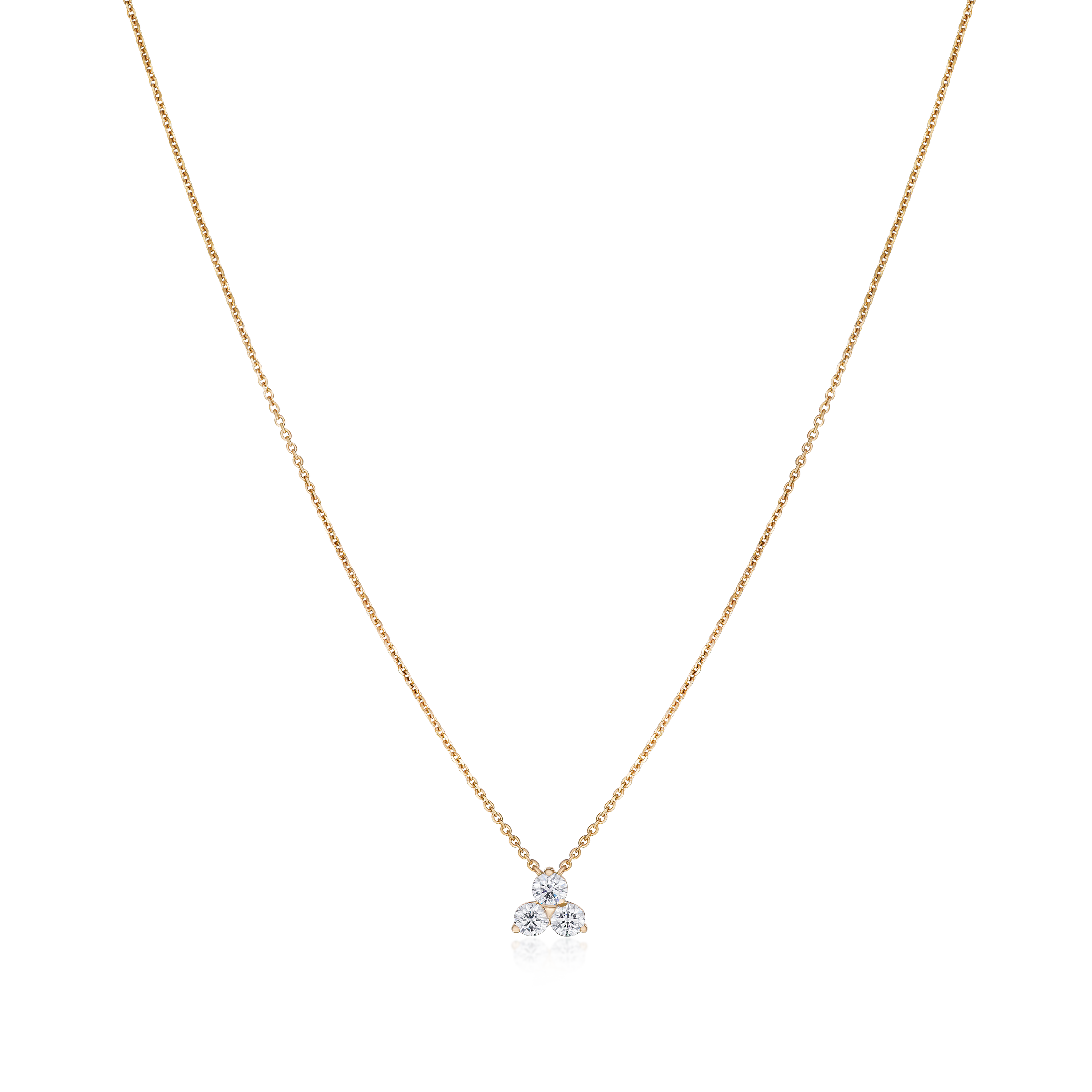 Trefoil 0.33cts Diamond 18ct Rose Gold Pendant