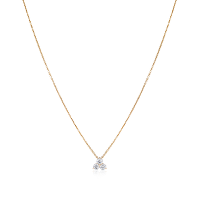 Trefoil 0.33cts Diamond 18ct Rose Gold Pendant