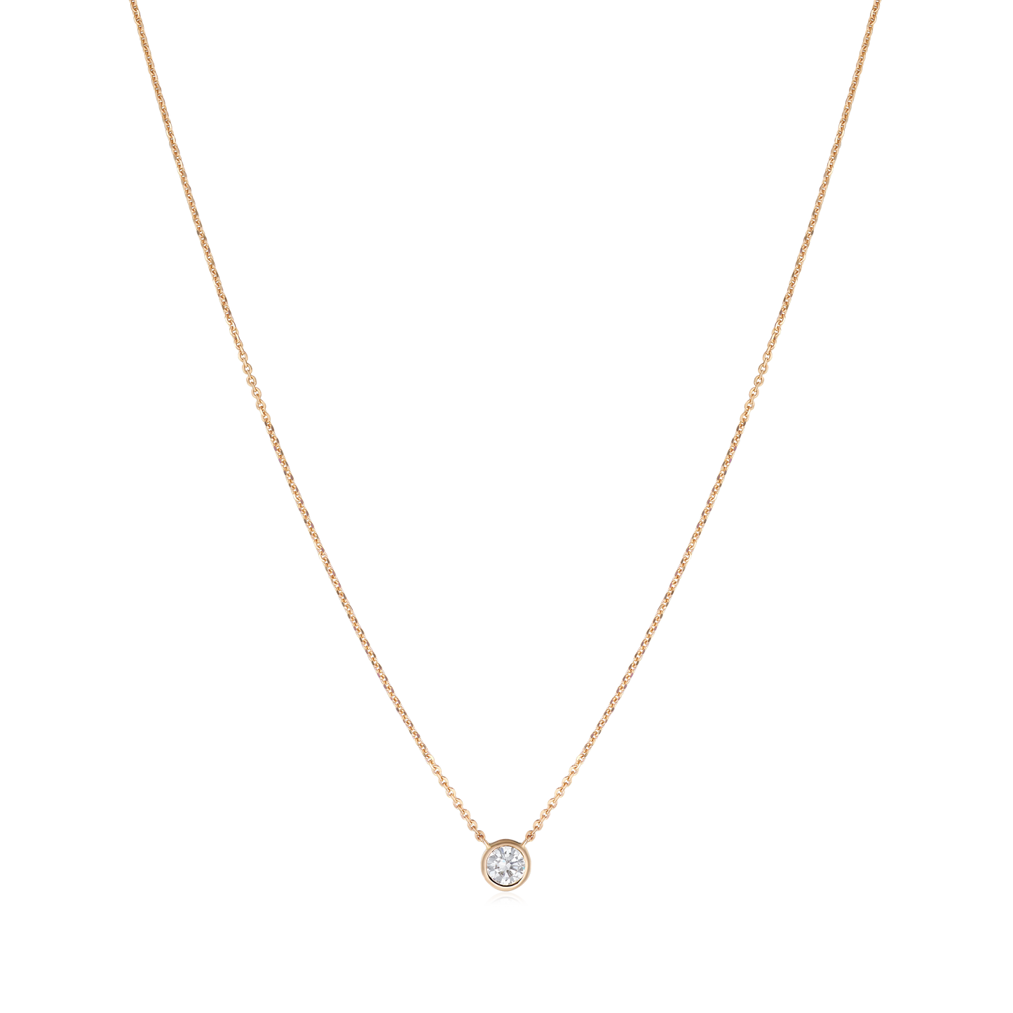 0.20ct Rose Gold Diamond Spectacle Set Pendant