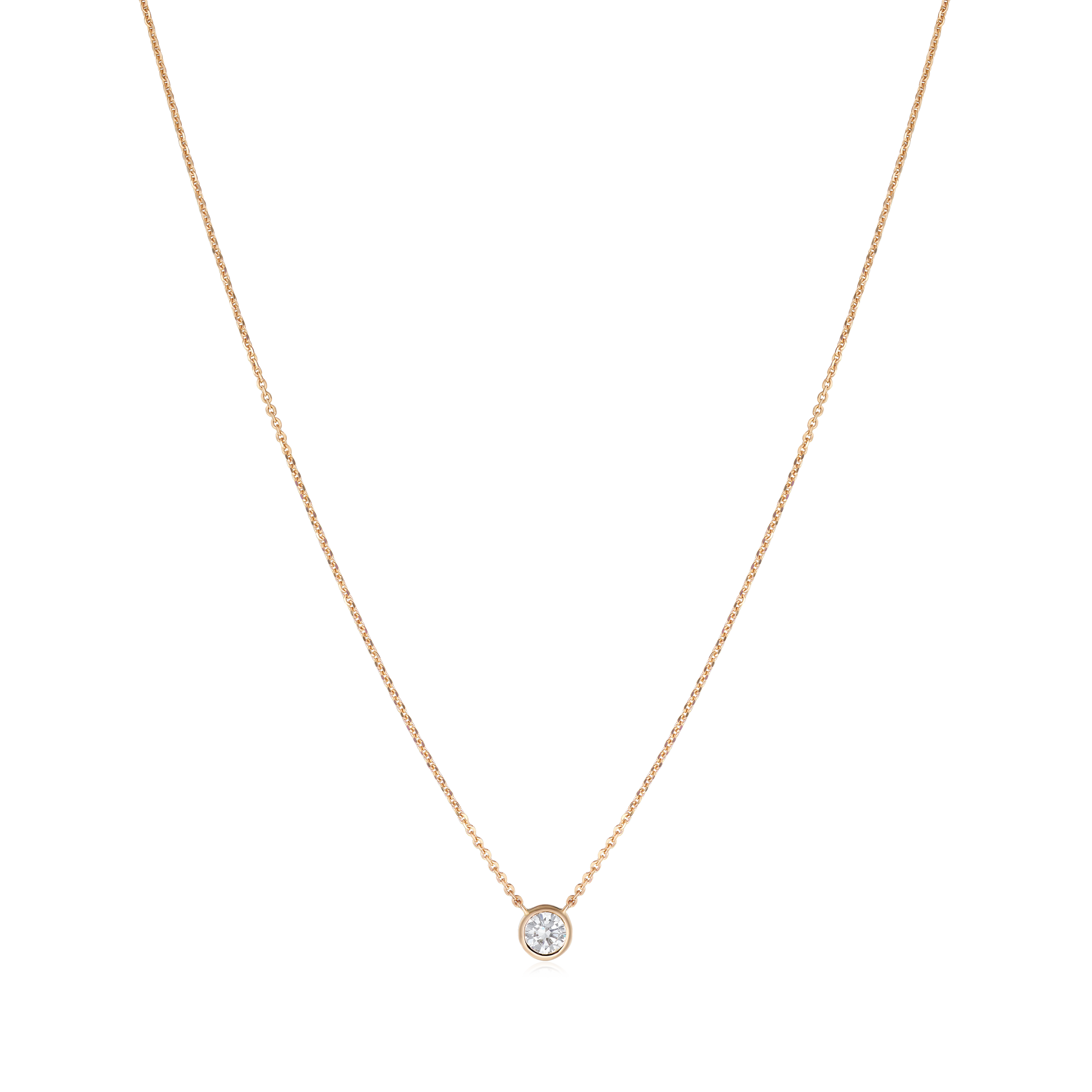 0.20ct Rose Gold Diamond Spectacle Set Pendant