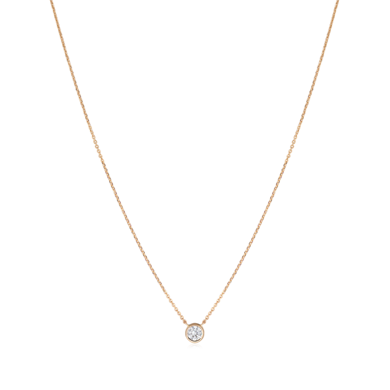 0.20ct Rose Gold Diamond Spectacle Set Pendant